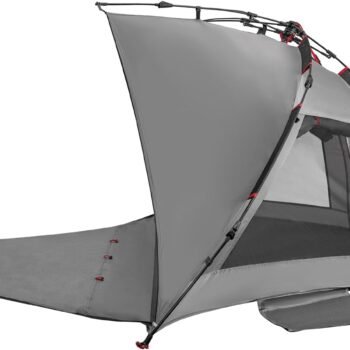 Beach Tent Sun Shelter 3-4 Person Easy Setup Portable Sunshade Canopy Large,Extended Floor,Stakes,Sand Pockets,UPF 50+ Waterproof Windproof Outdoor Camping Fishing Picnic