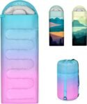 Sleeping Bags for Adults, 3 Seasons Warm Cold Weather Lightweight Waterproof Backpacking Camping Sleeping Bag for Camping Hiking Traveling Outdoor, Camping Gear Equipment