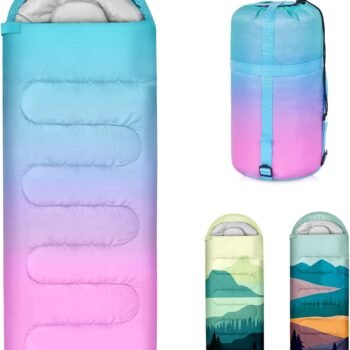 Sleeping Bags for Adults, 3 Seasons Warm & Cold Weather Waterproof Lightweight Backpacking Camping Sleeping Bag for Indoor Outdoor Camping Hiking Traveling, Camping Gear Equipment