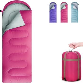 Sleeping Bags for Adults, Teens & Kids - Use for 3-4 Seasons, Warm & Cold Weather - Lightweight,Waterproof, Use for Backpacking, Hiking and Camping
