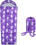 Kids Sleeping Bags - Camping Sleeping Bags with Carry Bag - Compact Sleeping Bag for Hiking, Backpacking 3 Season Warm & Cool Weather, Lightweight Waterproof Outdoor Travel for Boys Girls