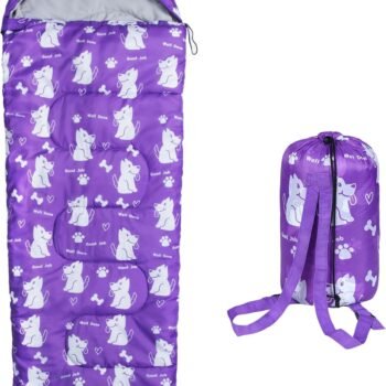 Kids Sleeping Bags - Camping Sleeping Bags with Carry Bag - Compact Sleeping Bag for Hiking, Backpacking 3 Season Warm & Cool Weather, Lightweight Waterproof Outdoor Travel for Boys Girls