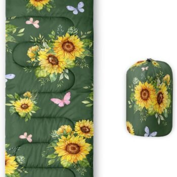 Sleeping Bags for Adults and Kids Camping Sleeping Bags for Girls and Boys Lightweight Waterproof Cold/Warm 3-Season Outdoor Travel with Compression Bags