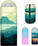 Sleeping Bags for Adults, 3 Seasons Warm & Cold Weather Waterproof Lightweight Backpacking Camping Sleeping Bag for Indoor Outdoor Camping Hiking Traveling, Camping Gear Equipment