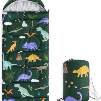 Kids Sleeping Bag for Boys Toddlers, Camping in Warm Cold Weather, Backpacking Lightweight Compact Outdoor Liner for 3 Seasons Summer Spring Fall