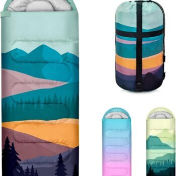 Sleeping Bags for Adults, 3 Seasons Warm & Cold Weather Waterproof Lightweight Backpacking Camping Sleeping Bag for Indoor Outdoor Camping Hiking Traveling, Camping Gear Equipment