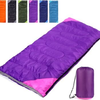 Camping Sleeping Bag for Adults Boys and Girls,Cold and Warm Weather-Summer, Spring, Fall, Lightweight, Waterproof Compact Bag for Camping Gear Equipment, Traveling, and Outdoors