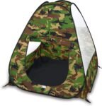 Military Pop Up Play Tent - Collapsible Army Indoor Outdoor Camouflage Playhouse Hunting Toy for Kids